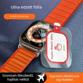 YOT edzett üveg kijelzővédő Apple Watch Ultra 2-höz — gyors felhelyezés, pormentes