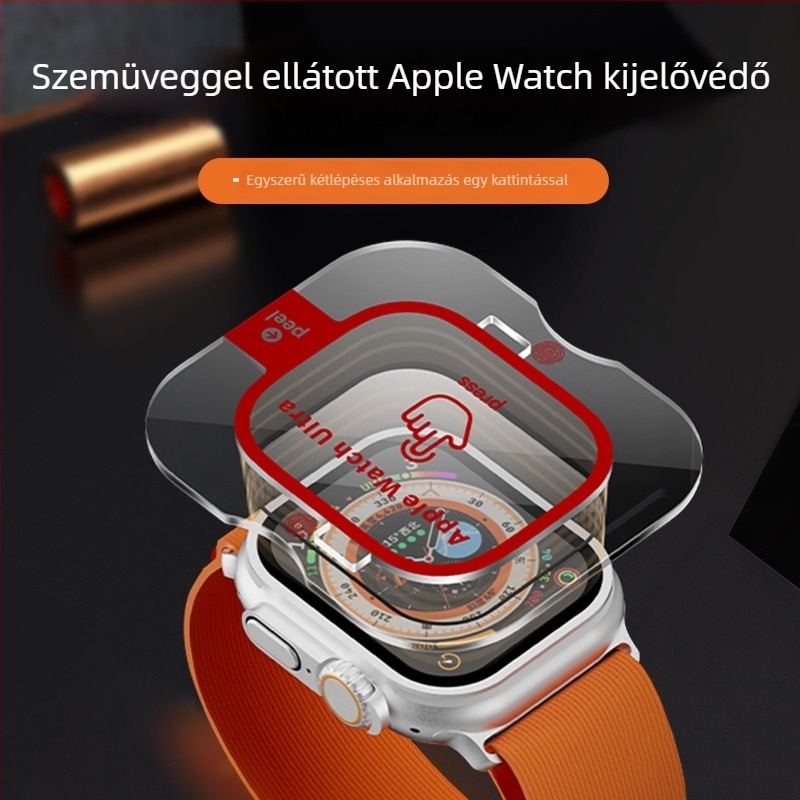 YOT edzett üveg kijelzővédő Apple Watch Ultra 2-höz — gyors felhelyezés, pormentes