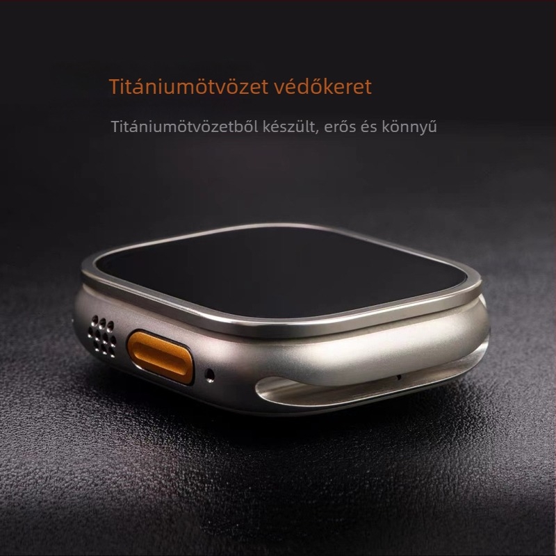 Apple Watch Ultra védőkeret titánium ötvözetből edzett üveggel Top Sticker