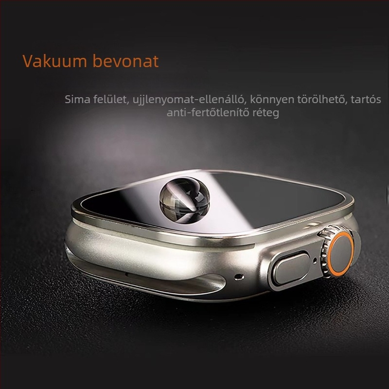 Apple Watch Ultra védőkeret titánium ötvözetből edzett üveggel Top Sticker