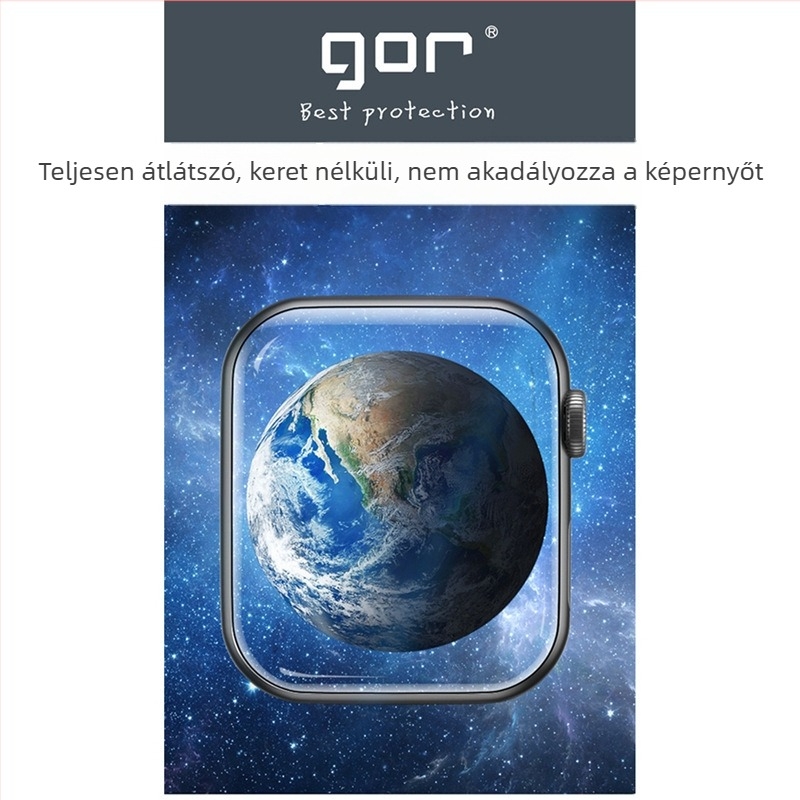 Gor TPU elülső kijelzővédő fólia Apple Watch 7/SE/6/5/4 és iWatch 9 – puha, átlátszó