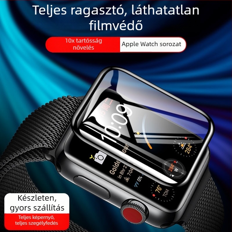 Apple Watch PMMA 3D teljes lefedettségű képernyővédő — ütésálló és karcolásálló (Márka: Sincerity)