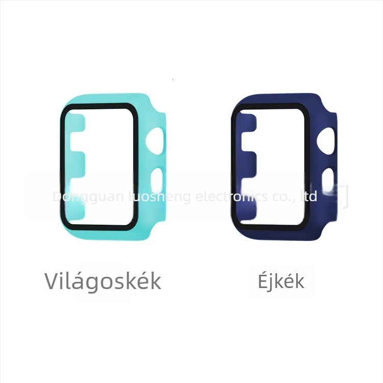 Apple Watch Series 1–6-hoz PC védőtok beépített edzett üveg kijelzővédővel