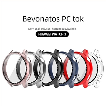 Huawei GT3 Pro és Watch3-hoz matt PC védőtok integrált kijelzővédő fóliával