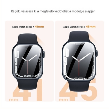 Apple Watch kijelzővédő fólia Series 6 és Series 7 kompatibilis, PET anyag