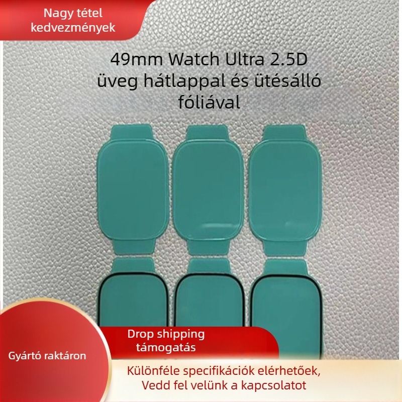 Apple Watch Ultra kijelzővédő — edzett üveg, 2.5D sík él