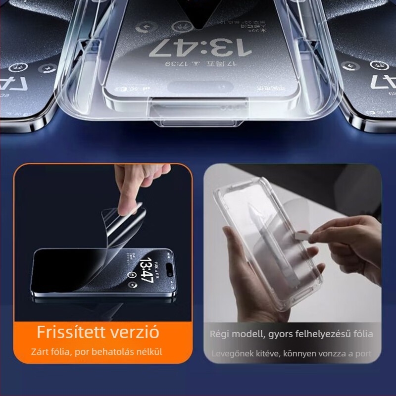 Huawei Mate70 Pro edzett üveg kijelzővédő – teljes képernyőfedés, ívelt élek, ütésálló, robbanásbiztos, kékfény elleni védelem, HD tisztaság