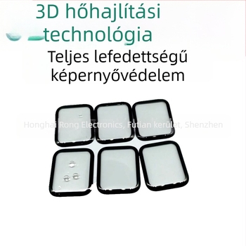 Edzett üveg kijelzővédő Apple Watch Series 6-hoz, 3D ívelt előlapra illeszkedő fólia, HD, karcálló, tükröződésmentes, ujjlenyomat-mentes