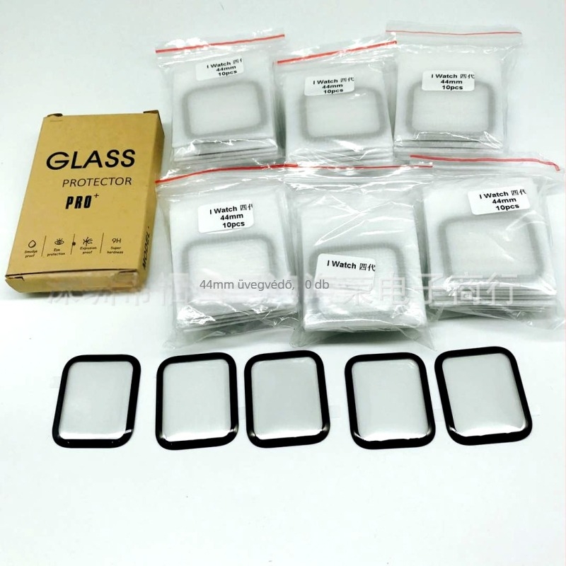 Edzett üveg kijelzővédő Apple Watch Series 6-hoz, 3D ívelt előlapra illeszkedő fólia, HD, karcálló, tükröződésmentes, ujjlenyomat-mentes