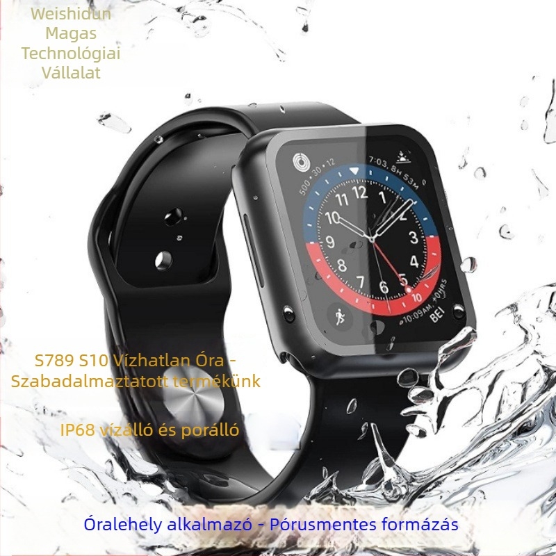 Vízálló óra tok, Apple 789 Gen / iWatch S10 kompatibilis, üvegből készült, modell Wsd 009, Guardian Shield