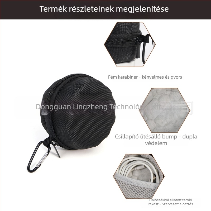 Univerzális EVA kemény óratartó tok, forró préseléssel készítve, ütés- és nyomásálló, 10 kg teherbírás, Huawei és Apple Watch adatkábel-tároláshoz