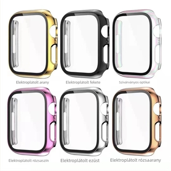 Apple Watch Series 7 védőtok, TPU, elektroplatált felület, karcolás elleni védelem