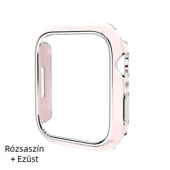 Apple Watch 41/45mm, Series 6–8, két színű PC anyagból készült gravírozott, üreges kivágású tokkeret elektroplatírozott felülettel