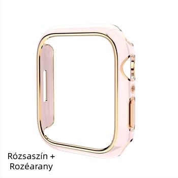 Apple Watch 41/45mm, Series 6–8, két színű PC anyagból készült gravírozott, üreges kivágású tokkeret elektroplatírozott felülettel