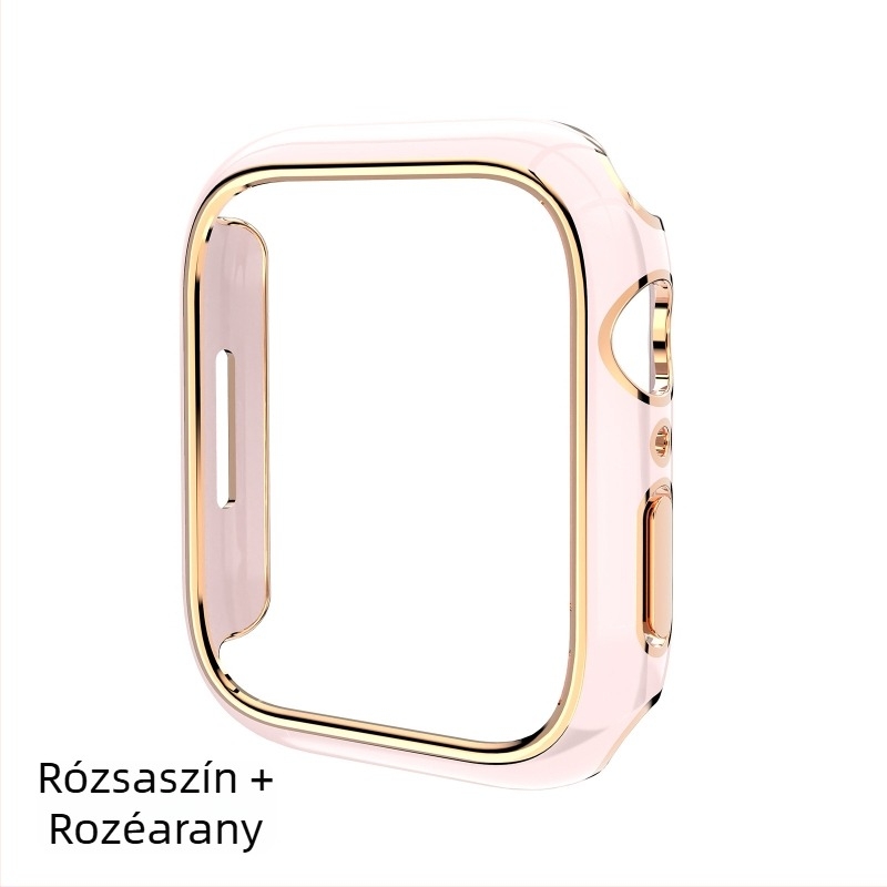 Apple Watch 41/45mm, Series 6–8, két színű PC anyagból készült gravírozott, üreges kivágású tokkeret elektroplatírozott felülettel