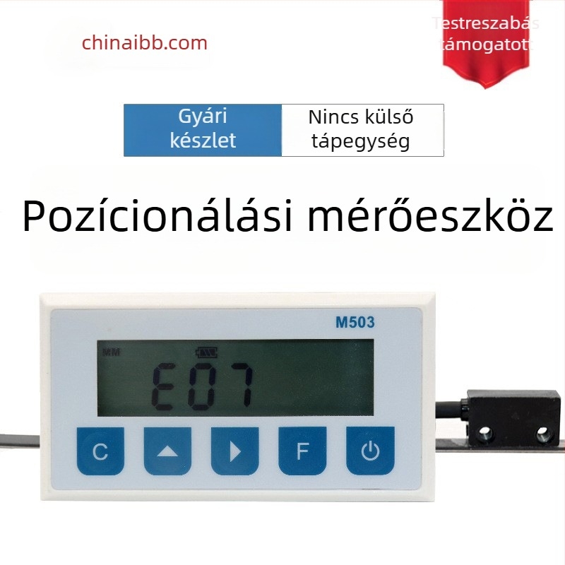 Beépített mágneses rácsos elektronikus tolómérő ajtó- és ablakfűrészkészülékhez, modell M503/LP02/M503L, tartomány 0–50000 mm, pontosság ±0,1 mm, MS50-kompatibilis