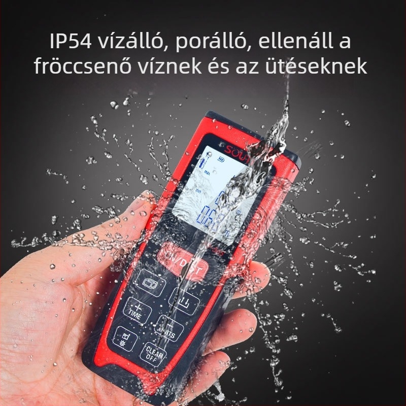 Lézeres távolságmérő infravörös képalkalmazással, kézi, vízszintes, kültéri méréshez, magas pontosságú elektronikus vonalzó