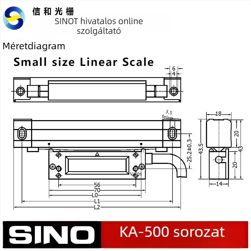 KA-500 Elektronikus rácsos mérő – Digitális eszterga mérő