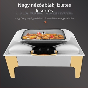 Belinda rozsdamentes acél büfé sütő hidraulikus átlátszó fedővel, személyre szabás elérhető, hőmegtartó funkcióval, szállodák és éttermek számára