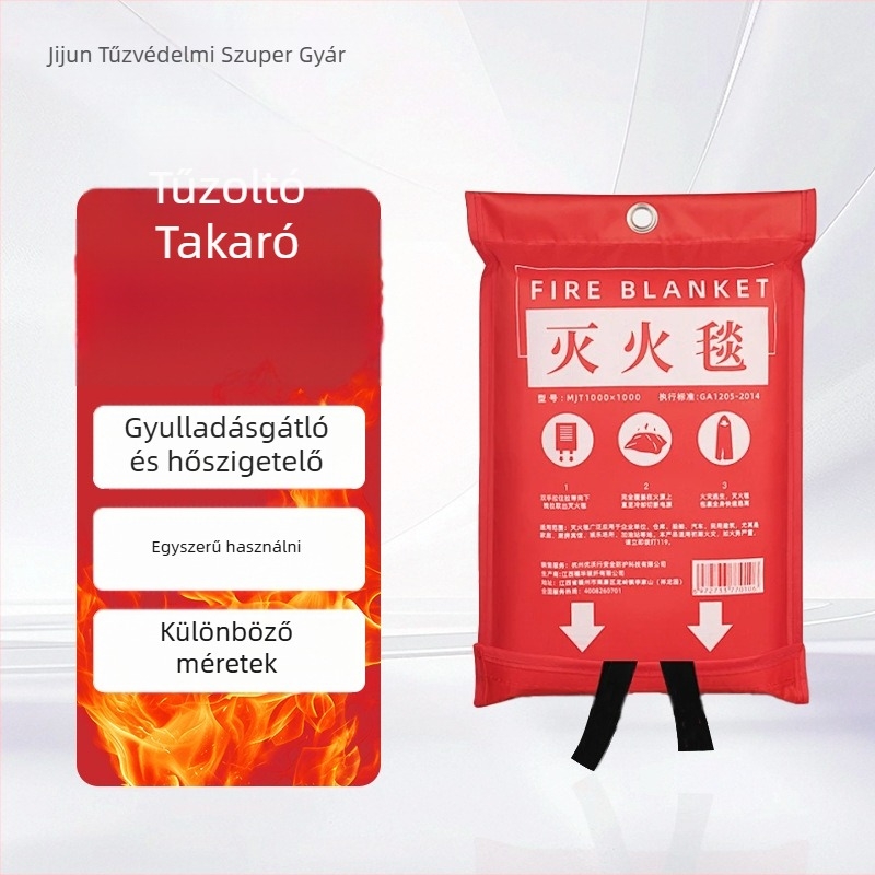 Jijun üvegszálas tűzvédelmi takaró – lángálló, magas hőmérséklet-ellenálló, újrahasználható, testreszabható modell