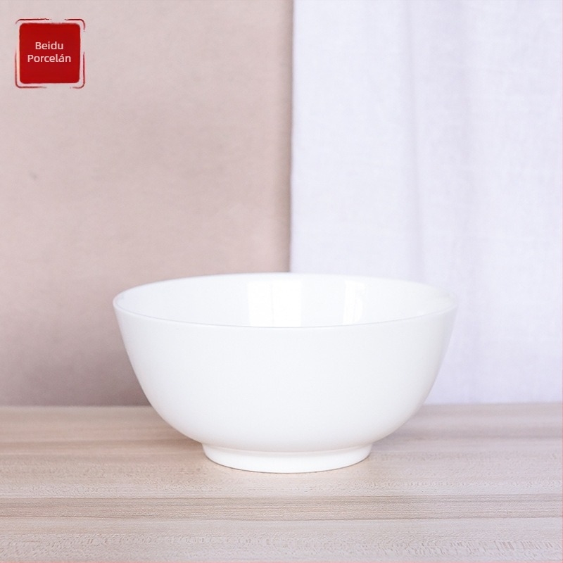 Csontporcelán rizstál, fehér, több méretű készlet, háztartási étkészlet, modern minimalist stílus