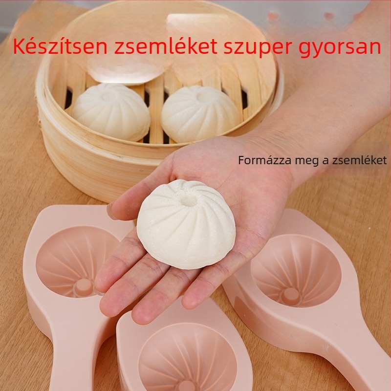 Kézzel készített gőzölt zsemle-formázó készlet – különböző formák, nagy, közepes és kicsi