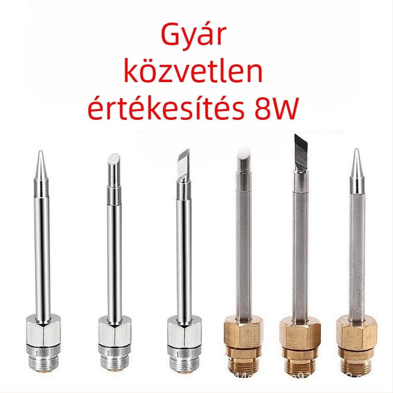 8W-os akkumulátoros forrasztóvas vezeték nélküli töltéssel, USB töltéssel, műanyag markolattal, 1 szabványos heg