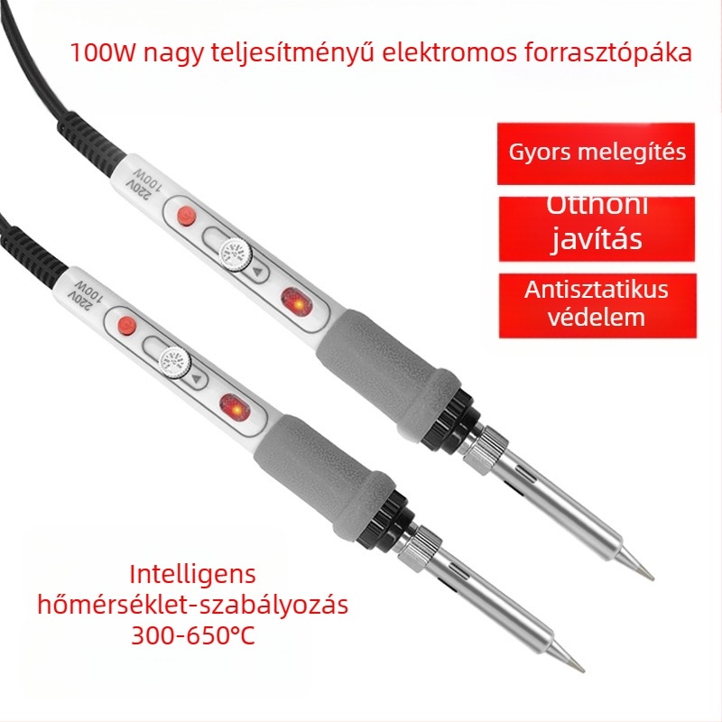 100W-os forrasztópáka kapcsolóval, 220V, ipari minőségű állandó hőmérséklet, készlet