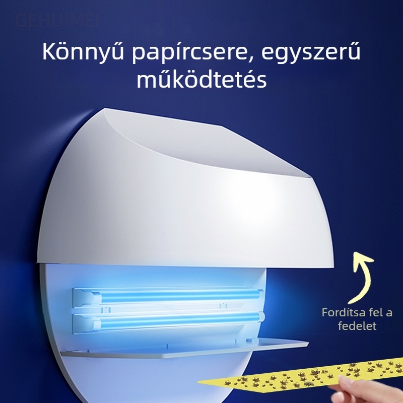 8W ragasztott rovarirtó falra szerelhető, opciós egységes/kétcsöves kivitel, CE tanúsítvány, szállodáknak, éttermeknek és szupermarketeknek