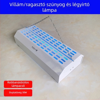 Yiji légy- és szúnyogirtó lámpa, elektromos sokk és ragasztó módszerrel, függő kivitel, ABS ház, alkalmas 61 m² feletti területekre