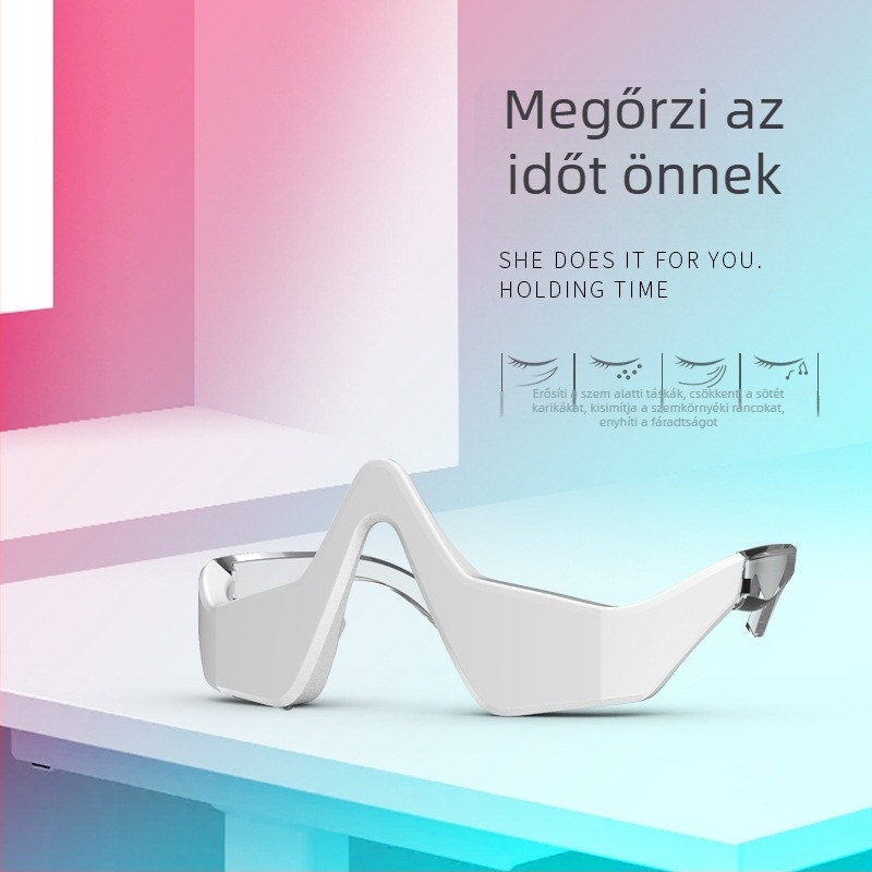 Szemmasszírozó pozitív ion technológiával, otthoni használatra, hordozható, beépített akkumulátor <300 mAh, IPX1 vízálló