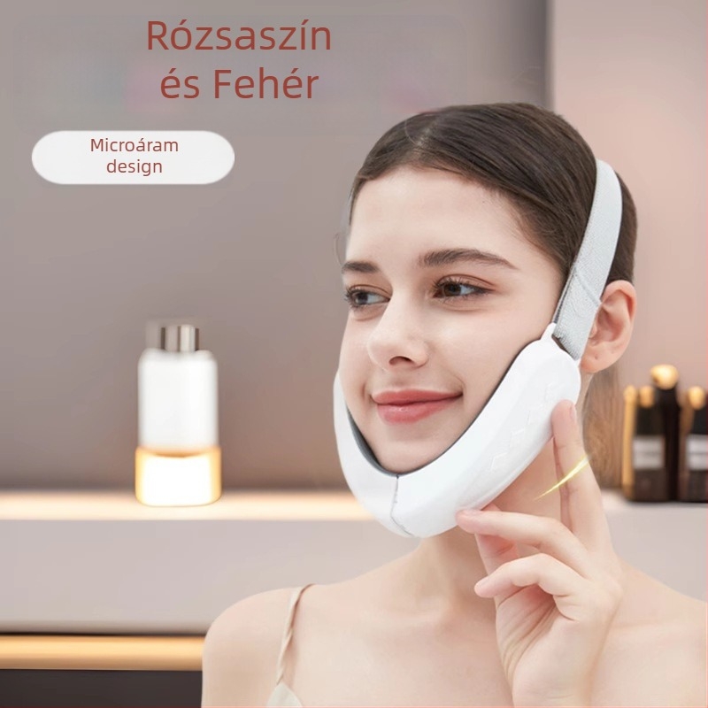 Arcmasszázs EMS mikroárammal az arc karcsúsítására, maszk típusú készülék, műanyag ház