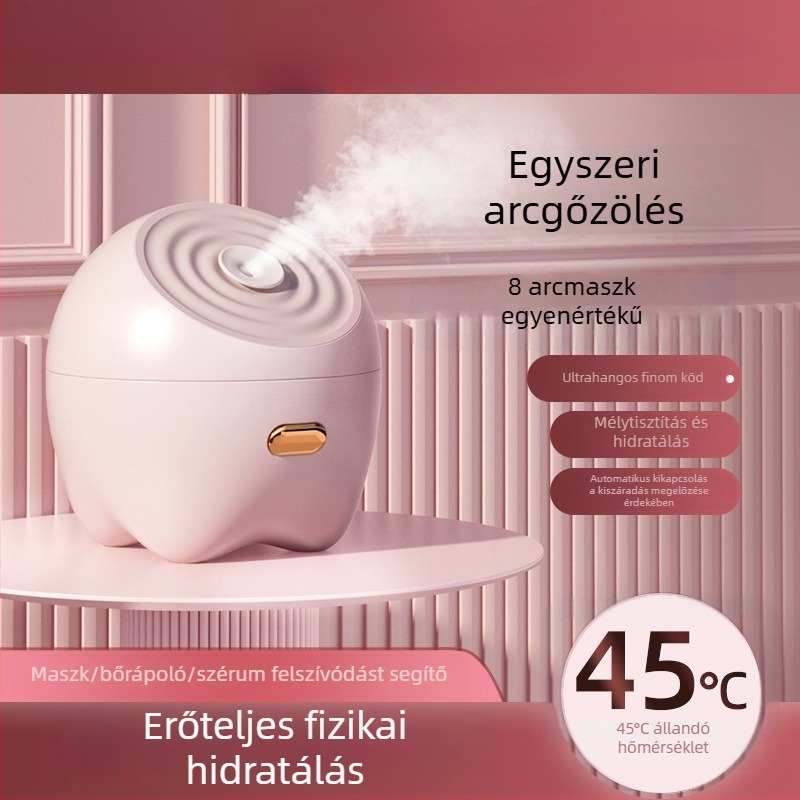 Forró ködös arcápoló gőzölő készülék – mély hidratálás, nano permettel, hordozható otthoni használatra