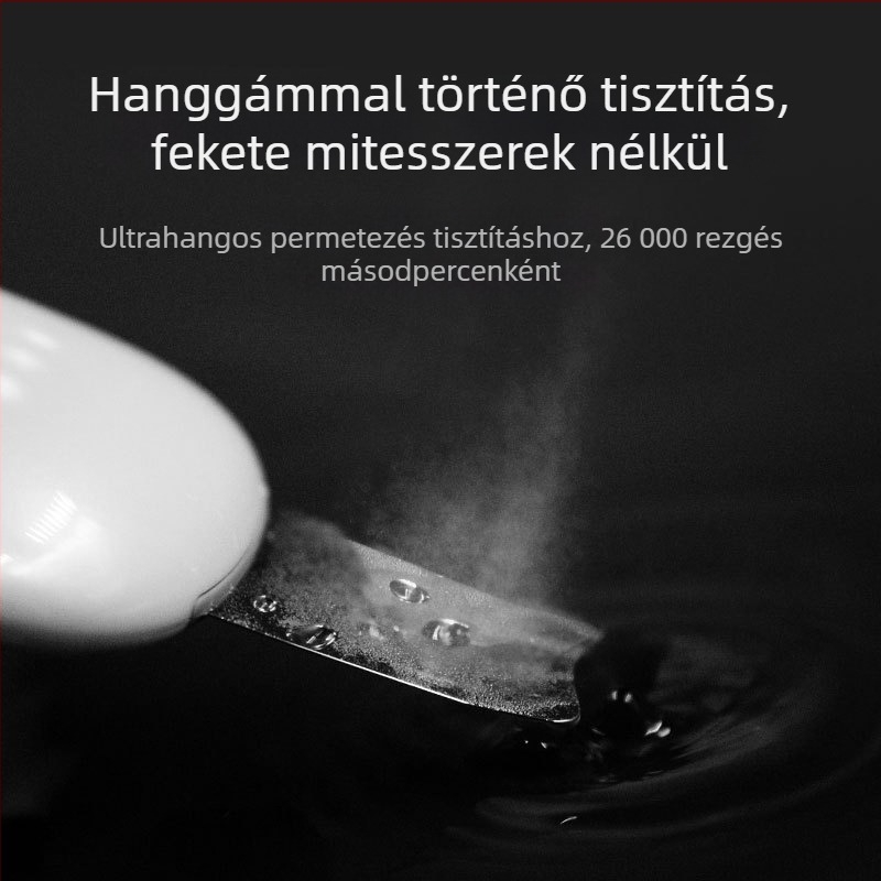 TOUCHBeauty ultrahangos arctisztító és pórustisztító eszköz — hordozható, IPX8 vízálló, beépített 300–500 mAh akkumulátor