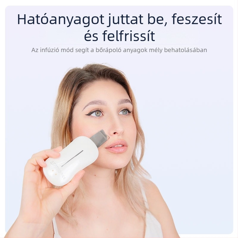 TOUCHBeauty ultrahangos arctisztító és pórustisztító eszköz — hordozható, IPX8 vízálló, beépített 300–500 mAh akkumulátor