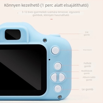 CCD digitális kamera, nagy felbontású kettős objektívvel, kompakt, egyetemistáknak az élet pillanatainak rögzítéséhez