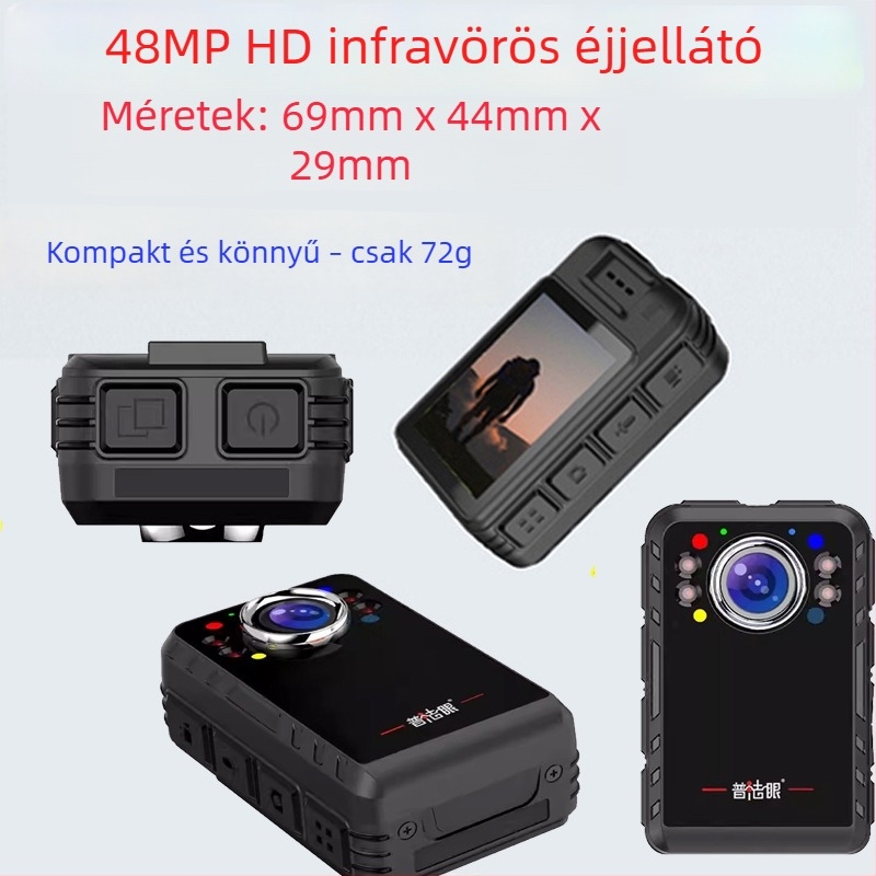 Szakmai testre szerelt rendőrségi kamera, 4K éjszakai látással, mellkasi viselés, modell B1 PF8 PF6 PF9 F3
