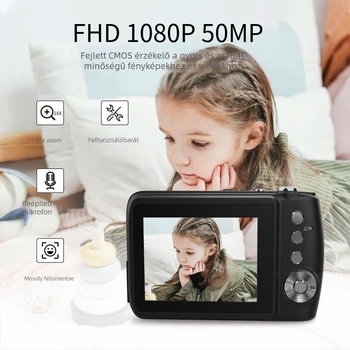 MIKONA 576 Hordozható digitális kamera – 5MP CMOS érzékelő, 1/2.5'' érzékelőméret, 2.4'' LCD, USB 2.0, TF-kártya tárhely