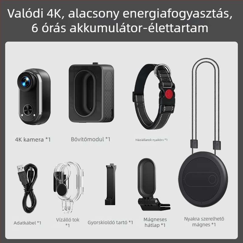 Go7-C háziállat kamera 20MP szenzorral, 2 órás akkumulátor-üzemidővel, ABS műanyag test, logó nyomtatás támogatott