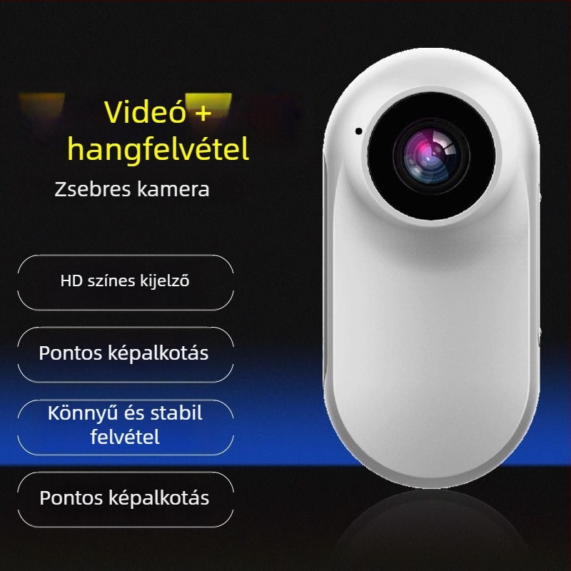 Állatbarát ujjkamera A-100, 1080p sportkamera macska- és kutya perspektívával, 2-3 órás üzemidő