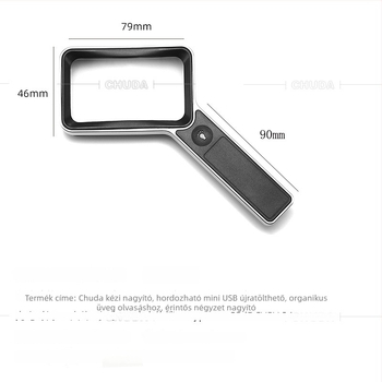 Chuda BK-8031 kézben fogható nagyító, 10× nagyítás, ABS és Plexiglass