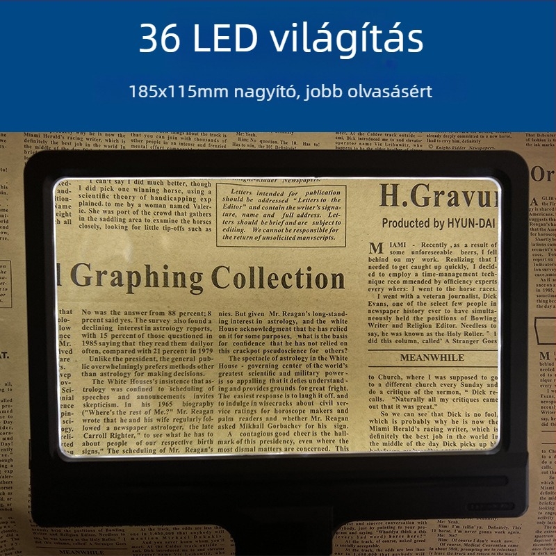 Star márkájú telefontartó Fresnel asztali nagyítóval, kivehető kézi nagyítóval, modell F8913T