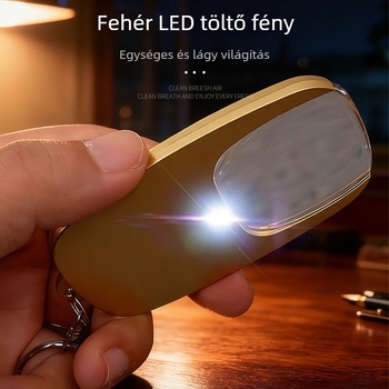 LED nagyító kulcstartóval, USB töltéssel WG144