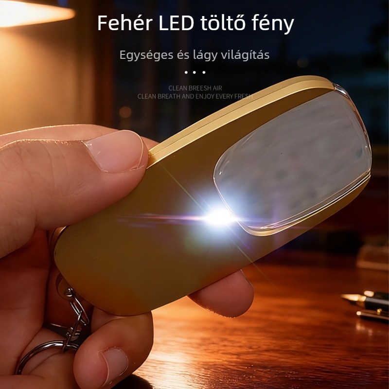 LED nagyító kulcstartóval, USB töltéssel WG144