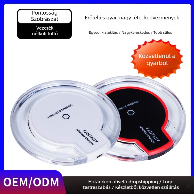 K9 vezeték nélküli töltő mobiltelefonokra – PD, 5V2A, 15W Max, Quick Charge, Nincs mágneses töltés