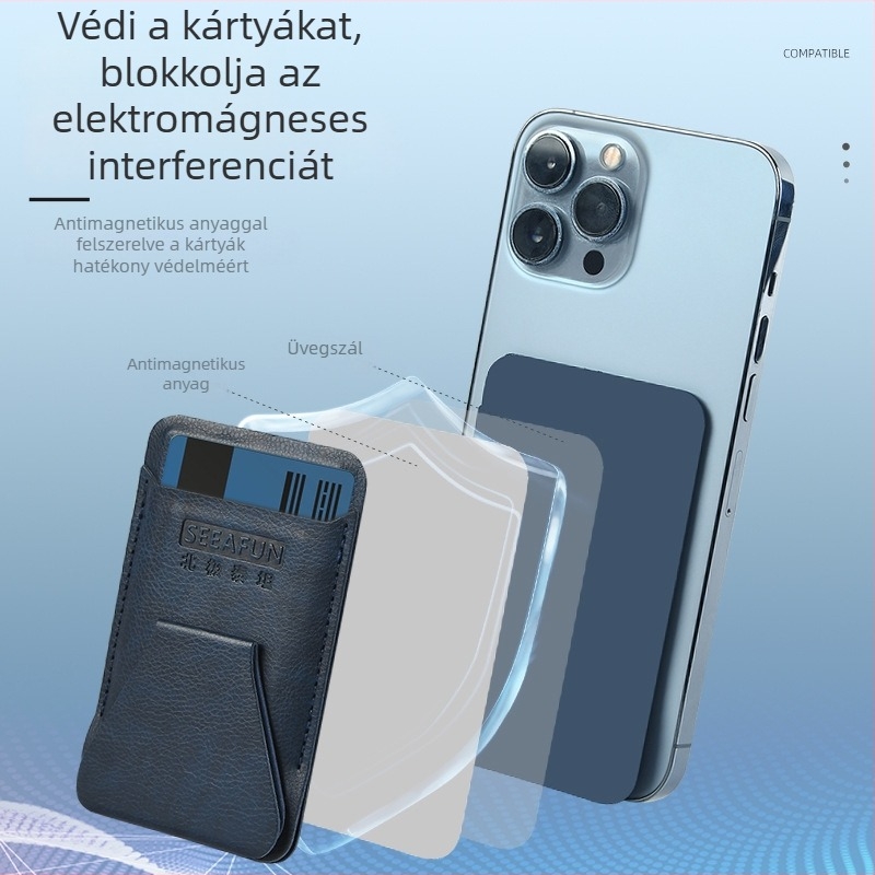 Arctic Titan mágneses telefonállvány, hordozható és láthatatlan, összecsukható, ultra vékony hátlappal, kártyatartó tok