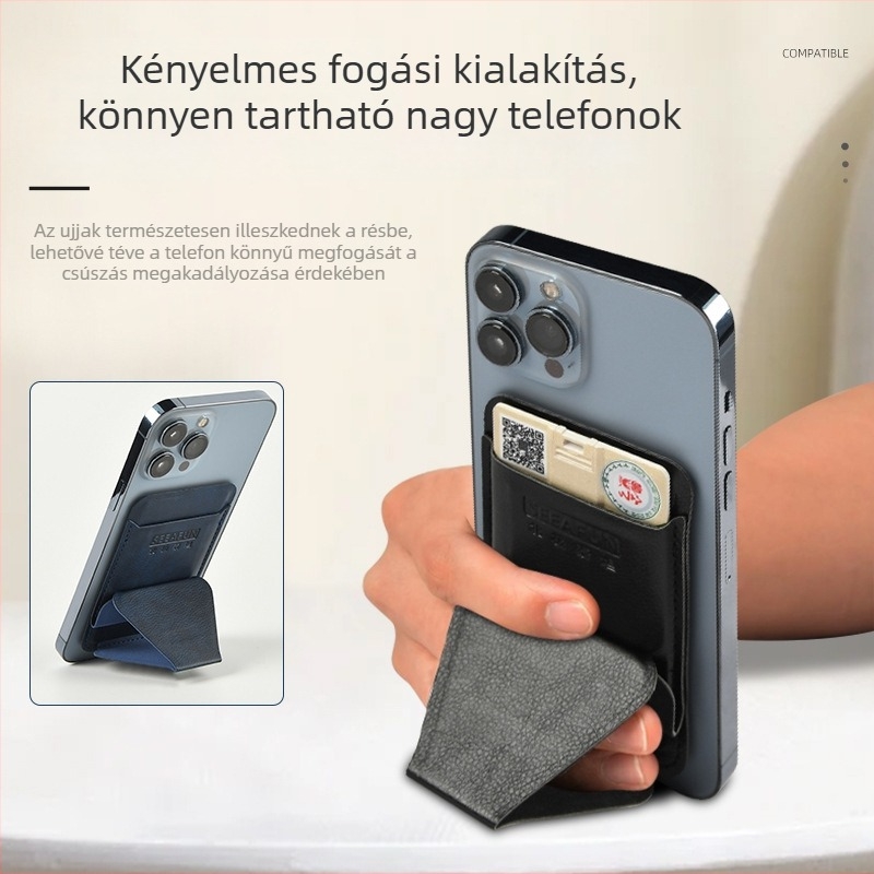 Arctic Titan mágneses telefonállvány, hordozható és láthatatlan, összecsukható, ultra vékony hátlappal, kártyatartó tok