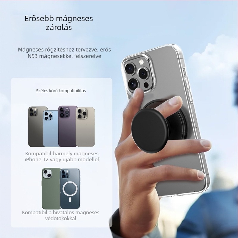 Szilikon Fogó iPhone 12–17 MagSafe-hez, forgó mágneses tartó, Snap-on típus, modell XH0927