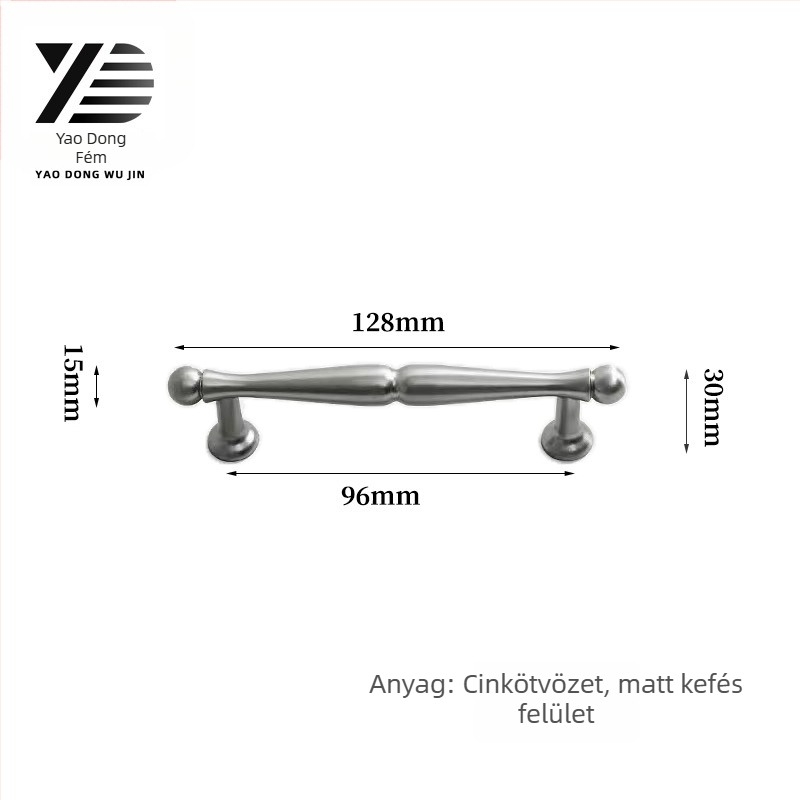 Yaodong 2092 Szekrényajtó fogantyú — cinkötvözet, galvanizált felület, modern minimalist hardware