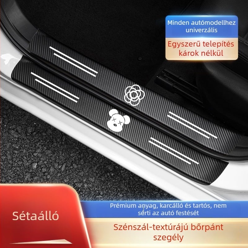 Univerzális autóküszöbvédő és küszöbvédő sáv karcolás elleni védelemmel